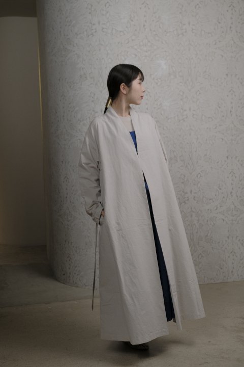 COSMIC WONDER / Cotton linen weather cloth Haori coat (Silver quartz)