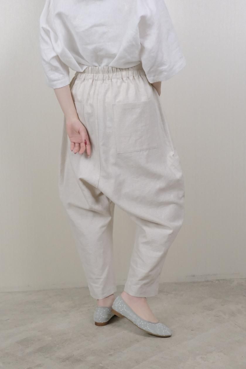 atelier naruse | リネンコットンサルエルパンツ(kinari