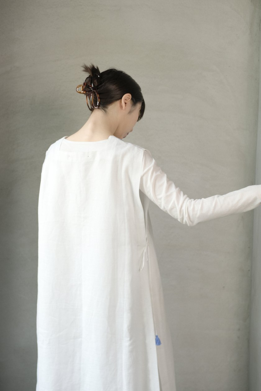 TOWAVASE | Ajour Dress (white×blue) - c a b i n e t　 O N L I N E　S T O R E