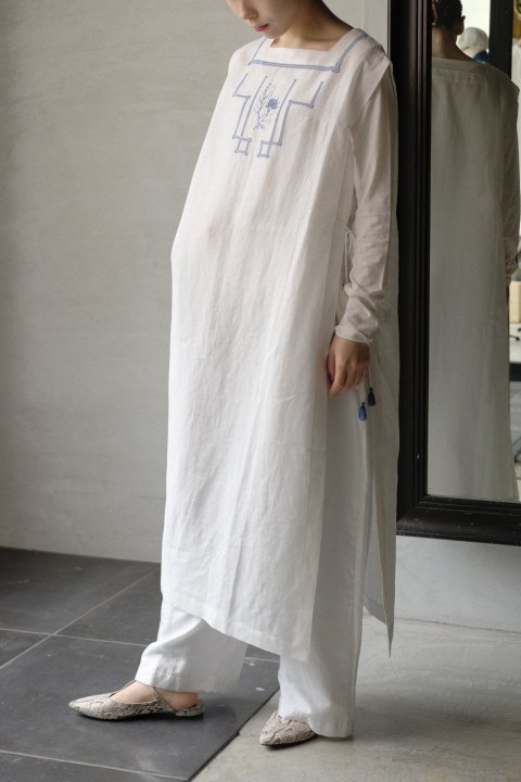 TOWAVASE / Ajour Dress (whiteblue)