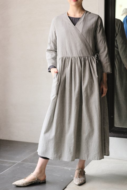 evam eva / printed robe(gray)