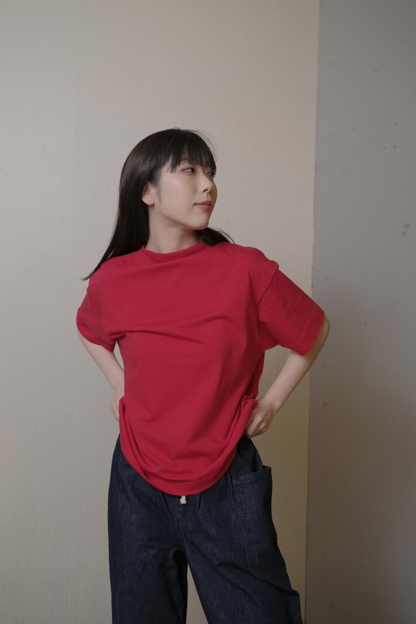 atelier naruse | コットンハイネックカットソー（半袖）鉛白