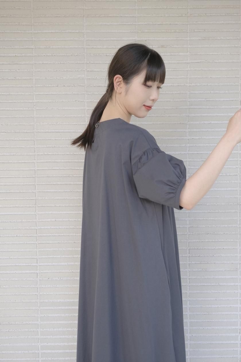 アトリエナルセ●コットンテントラインワンピース●チャコールグレー atelier naruse アトリエナルセ / コットンテントライン