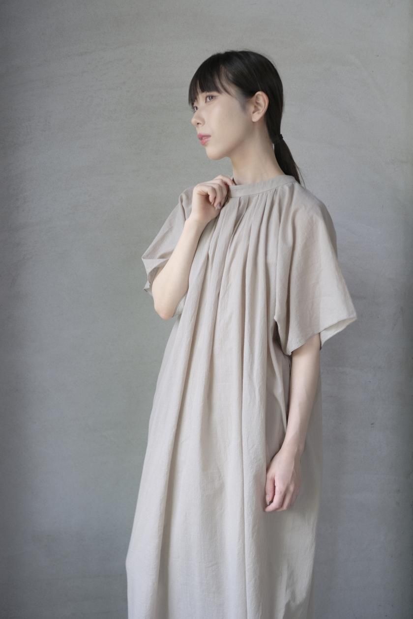H1276◾️エヴァムエヴァ　コットン　半袖ワンピース evam eva | Cotton Lawn One-Piece (Sage) - c a b i n e t