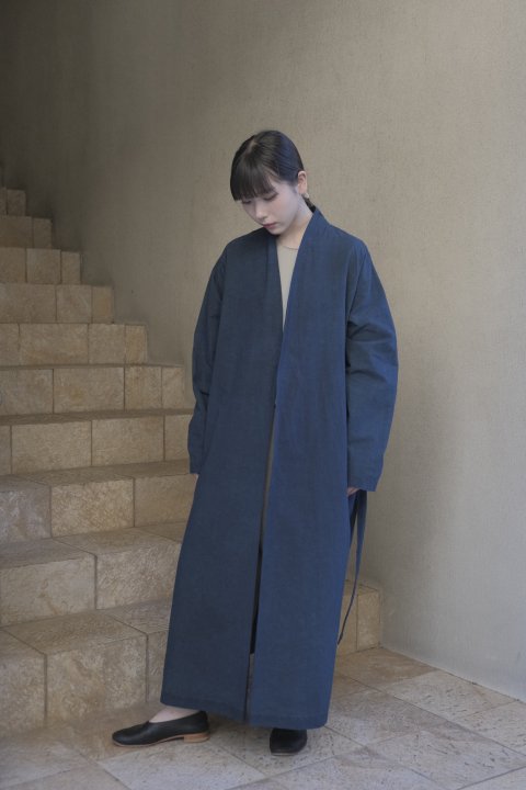 COSMIC WONDER / Cotton linen weather cloth Haori coat (Ryukyu indigo)