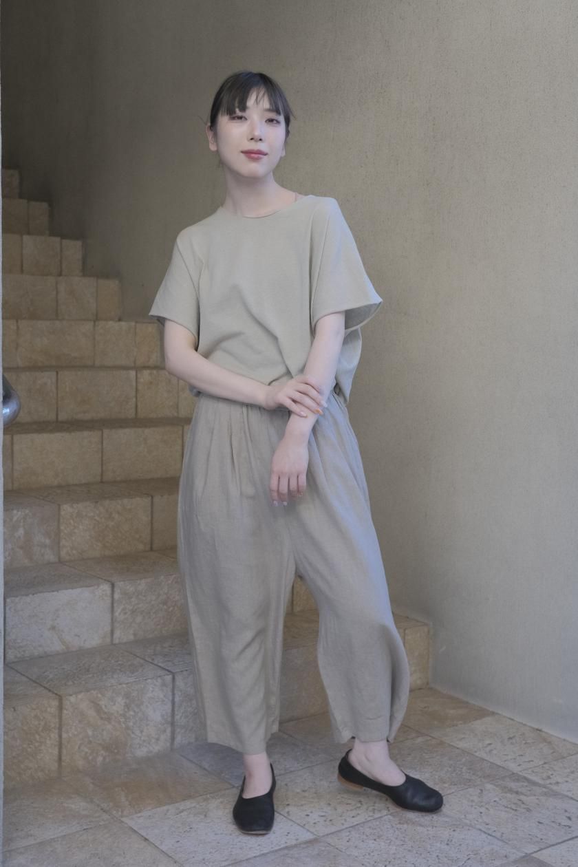 evam eva / water linen pants | 水を含んで柔らかなリネン生地