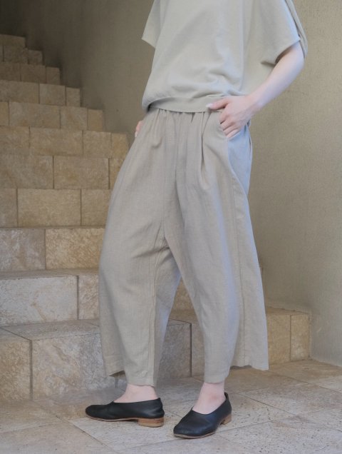 evam eva / water linen pants (beige)