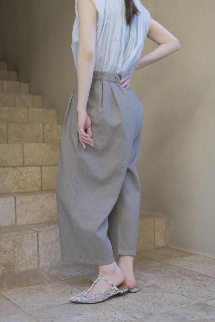 美品★evam eva エヴァムエヴァ★23SS ウォーターリネンパンツ evam eva｜water linen wide pants｜ladies',bottoms