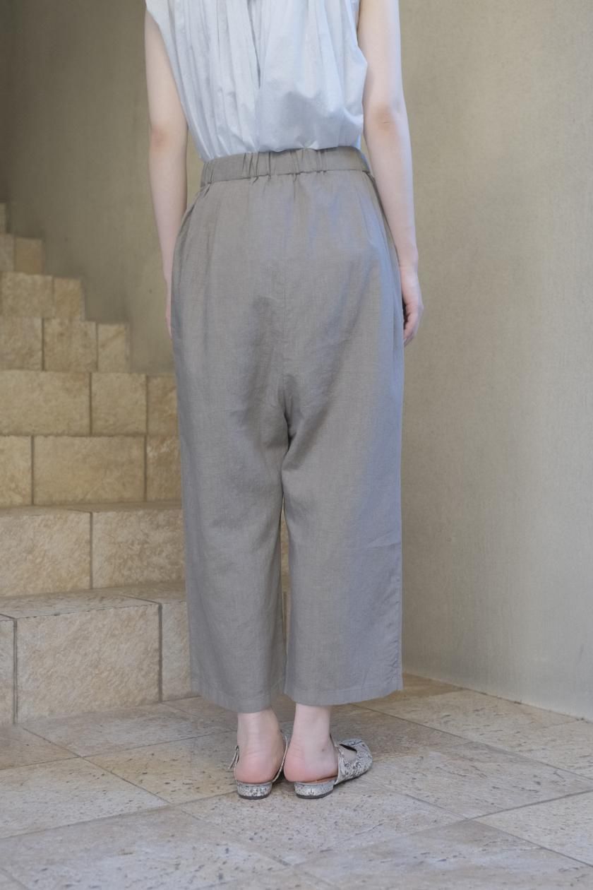 美品★evam eva エヴァムエヴァ★23SS ウォーターリネンパンツ evam eva｜エヴァムエヴァ water linen crroped pants