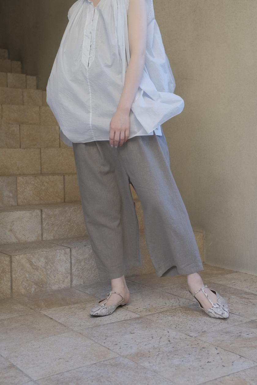 美品★evam eva エヴァムエヴァ★23SS ウォーターリネンパンツ e231t045) / evam eva (エヴァムエヴァ) / water linen pants