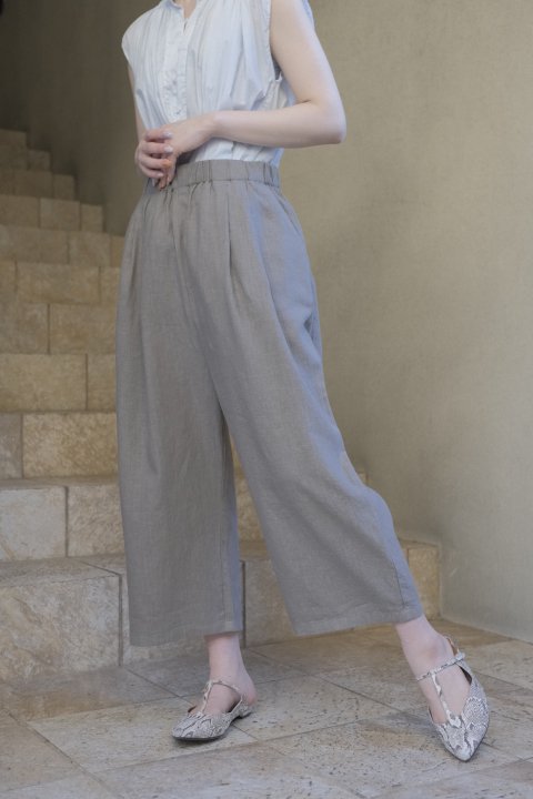 evam eva / water linen pants (gray)