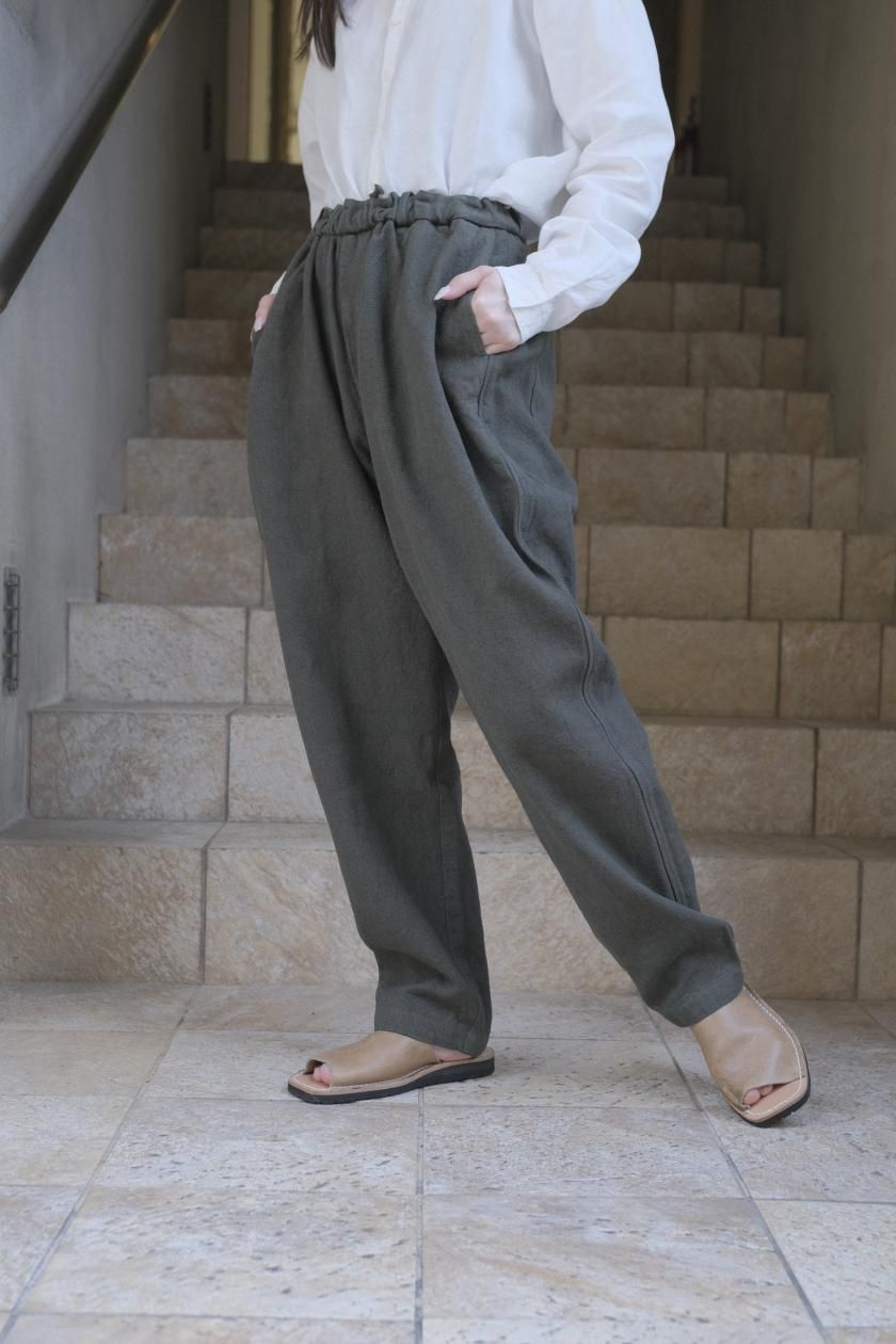 MITTAN | 亜麻苧麻ロング (濃緑) - c a b i n e t O N L I N E