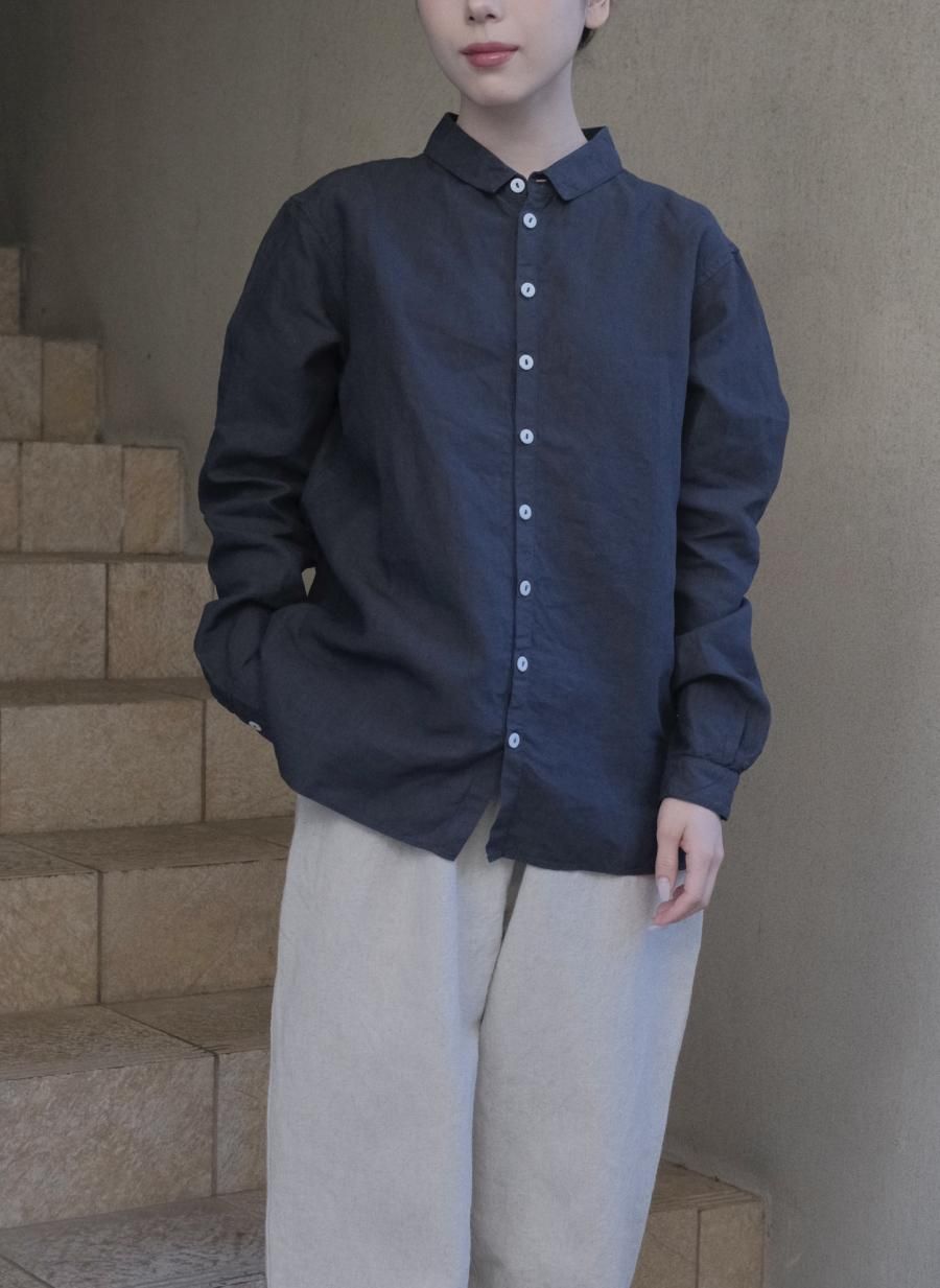 MITTAN | 大麻シャツ2 高密度(白) - c a b i n e t O N L I N E