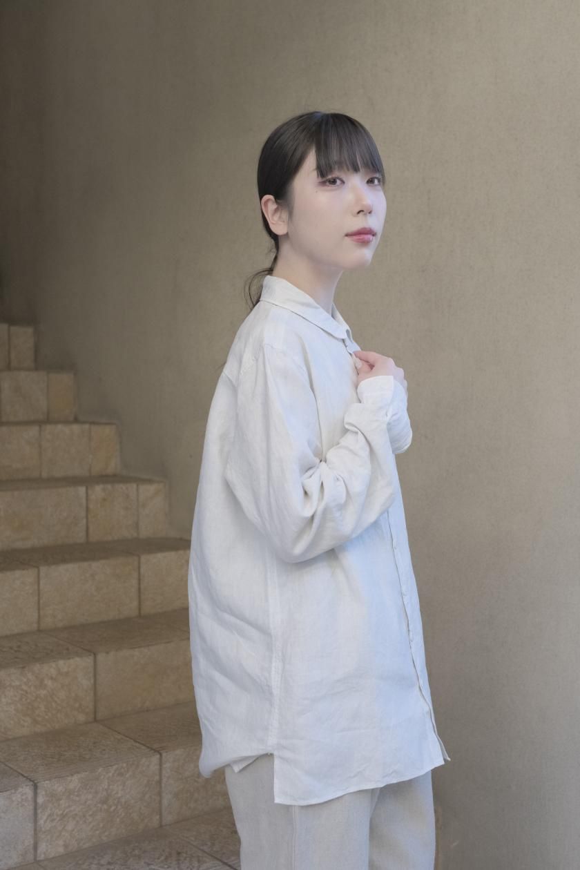 mittan ミッタン 大麻シャツ大 ベンガラ白 サイズ2 MITTAN | 大麻シャツ2 高密度(ベンガラ染・ベンガラ白