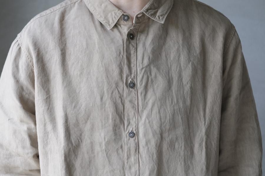 MITTAN 大麻シャツ大 | 高密度（草木染・胡桃） - c a b i n e t