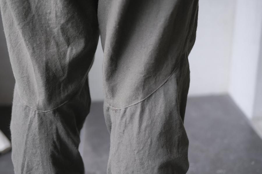 yuta matsuoka 23ssバギーパンツ YUTA MATSUOKA baggy pants / double weave cotton wool linen (brown