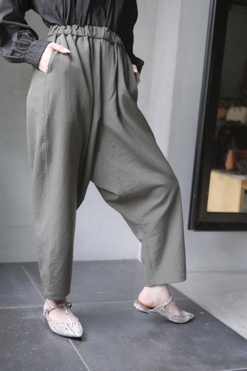 Mittan エアリーウールパンツ　サルエル　グレー　サイズ1 MITTAN | エアータンブルウールパンツ - c a b i n e t O N L I N E