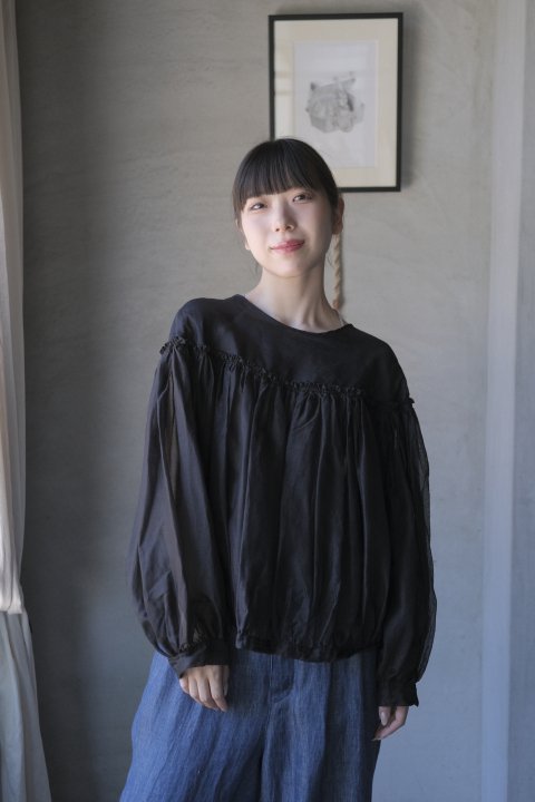 H&#233;riter / cotton organdy blouse 