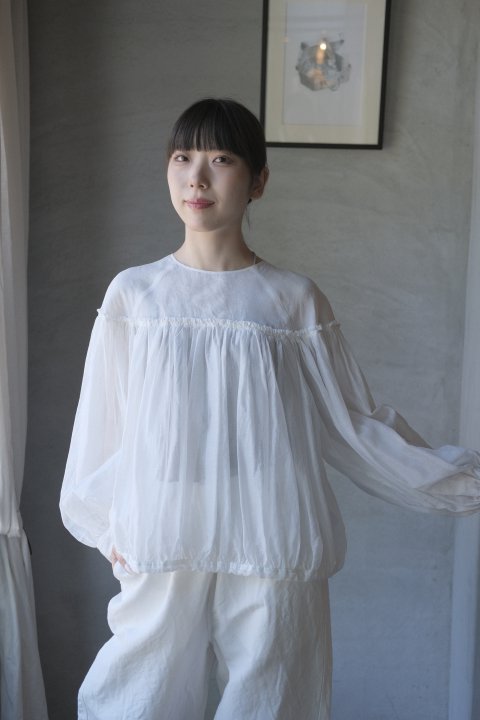 H&#233;riter / cotton organdy blouse 