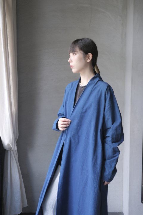 COSMIC WONDER / Cotton linen weather cloth Haori coat (Ryukyu indigo)