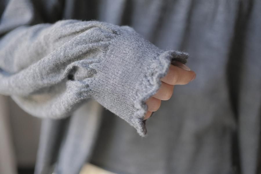 新品　gasa ガサグルー　パフスリーブニット バイカラーパフスリーブニット【洗濯機OK