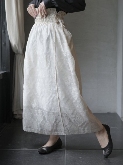 H&#233;riter / cut jacquard skirt (ivory)