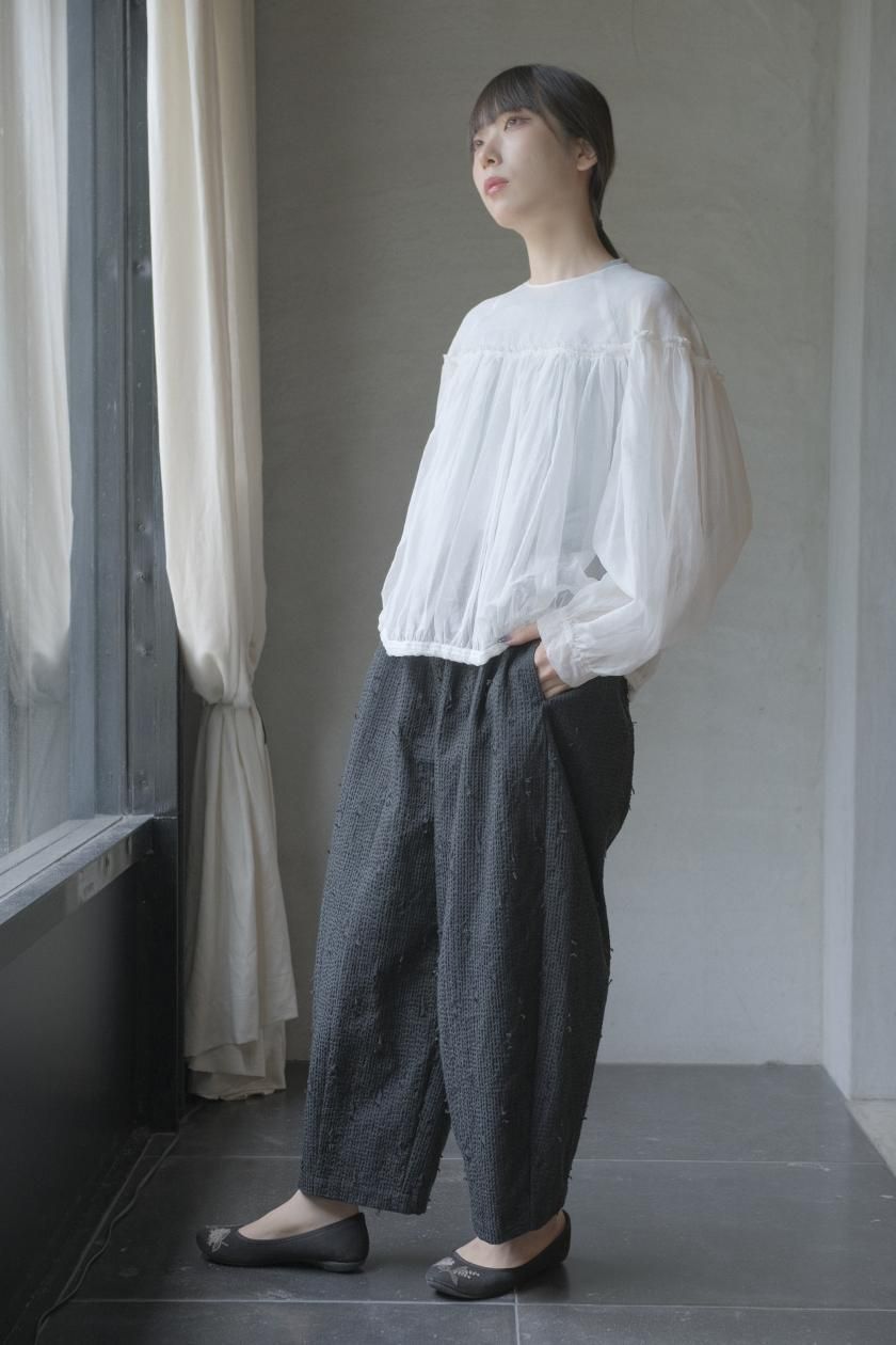 qiri | 刺し子 ジャガードコクーンパンツ - c a b i n e t