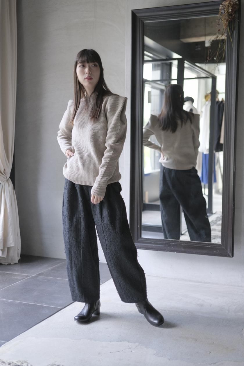 Native Village | 根 ショルダーポイントセーター - c a b i n e t