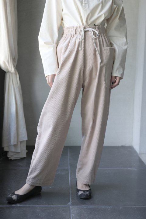 atelier naruse / cotton corduroy pants (ash pink)