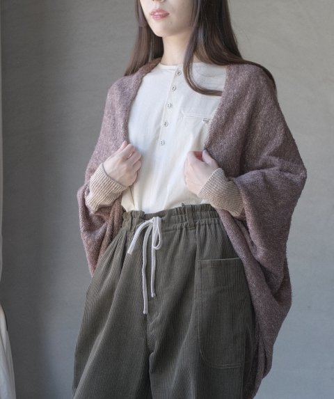 atelier naruse / cotton double stranded margaret knit (red brown)