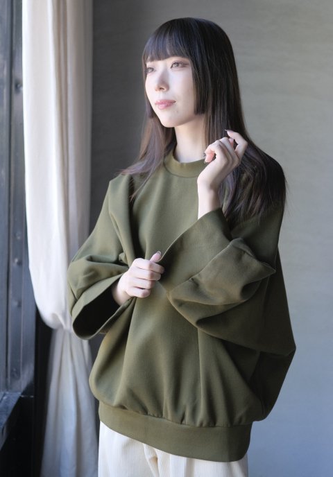 atelier naruse / compact kanoko balloon cut&sewn (olive green)