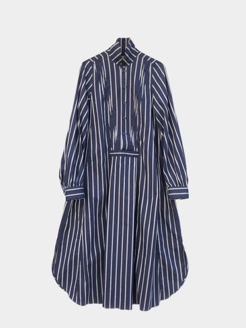 SHAKER SHIRT O.P. (NAVY STRIPE)