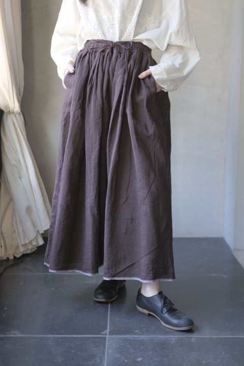 BUNON /  Tuck Wide pantsbrown