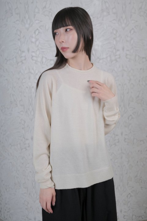 COSMIC WONDER / Cashmere silk knit sweater White