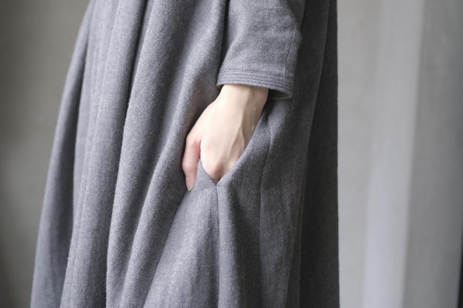 SP（エシュペー）/WOOL COTTON FLANNEL ONEPIECE SP｜ウールコットンフランネルワンピース - c a b i n e t