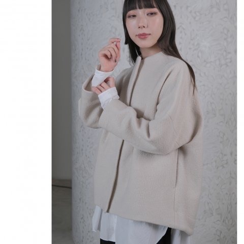 evam eva / press wool short coat