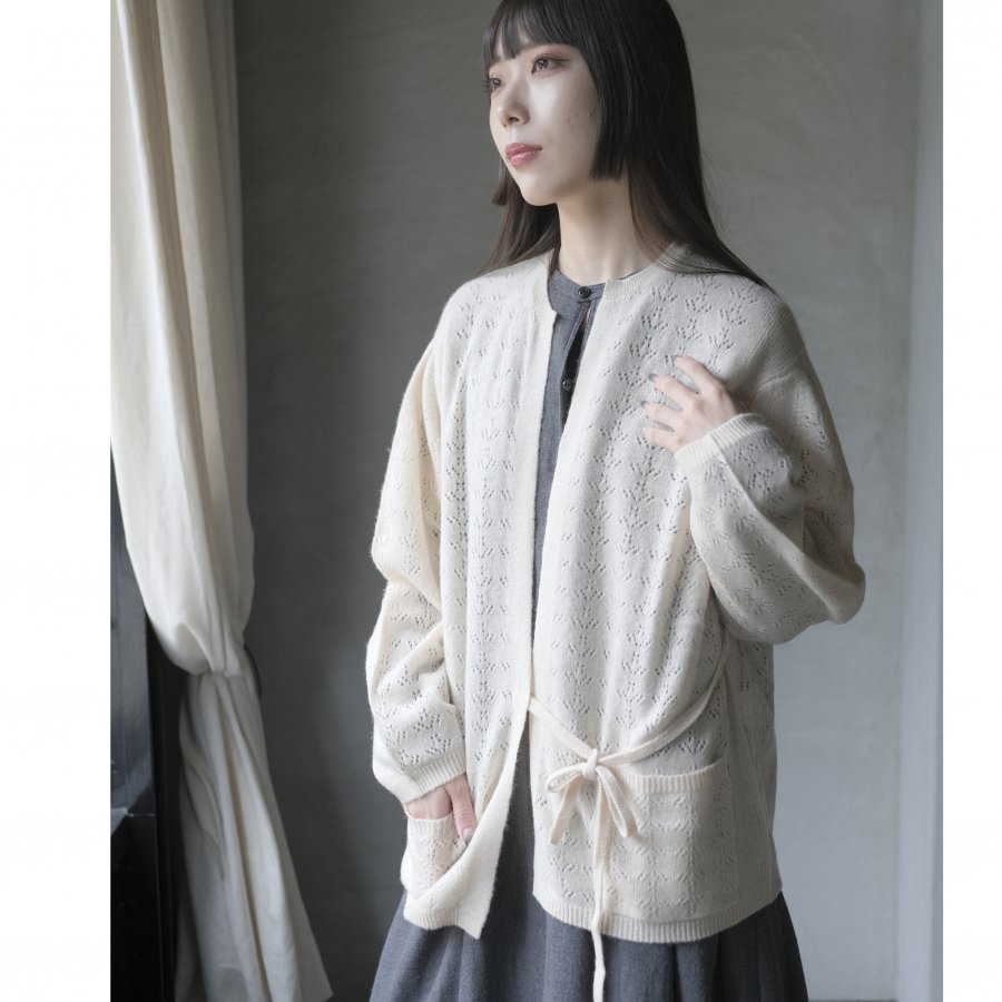 TOWAVASE / Panier cardigan（ivory） - c a b i n e t O N L I N E S T O R E