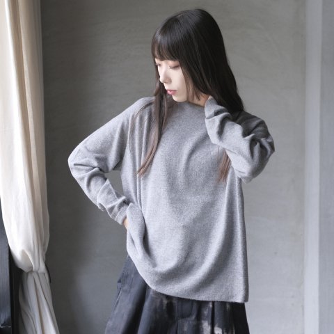 COSMIC WONDER / Cashmere silk knit sweater Heather gray