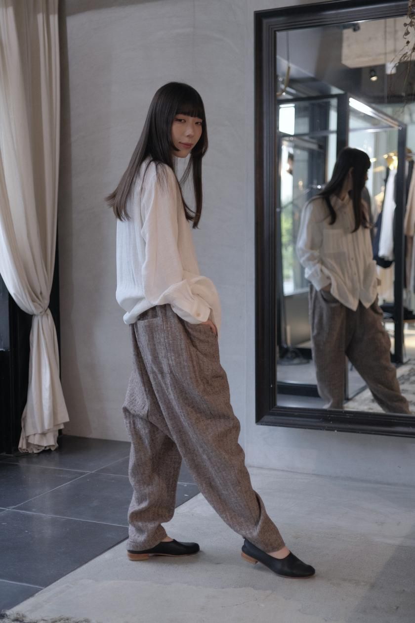atelier naruse アトリエナルセ リネンコットンサルエルパンツ