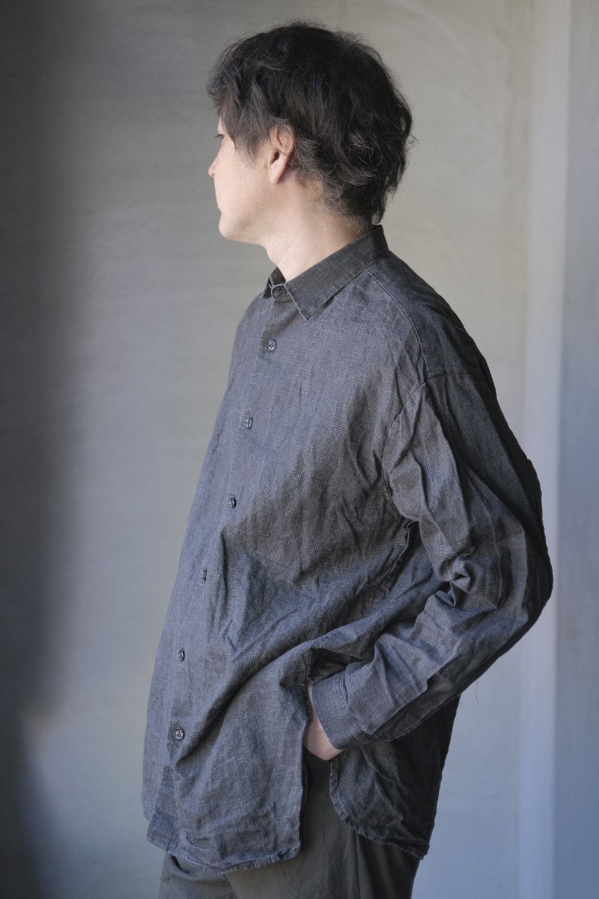 GARMENT REPRODUCTION OF WORKERS / MAQUIGNON DRESS SHIRT | ガーメントリプロダクションオブ ワーカーズのカットソンサテンシャツ - c a b i n e t O N L I N E S T O R E