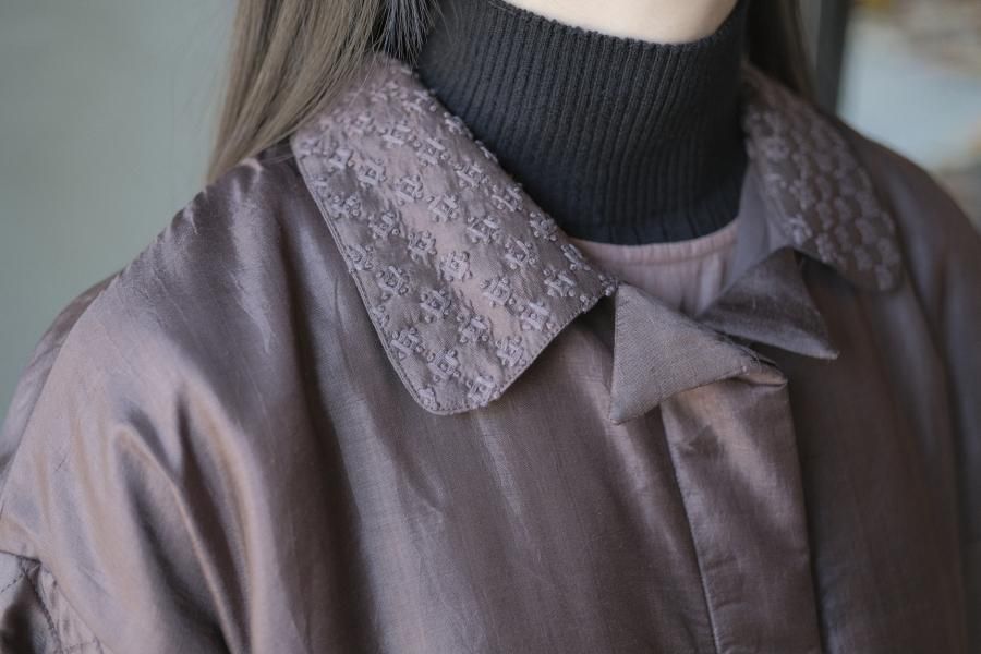 BUNON / 刺繍コート | ブラウン - c a b i n e t O N L I N E