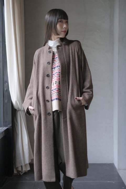 <img class='new_mark_img1' src='https://img.shop-pro.jp/img/new/icons14.gif' style='border:none;display:inline;margin:0px;padding:0px;width:auto;' />atelier naruse / wool linen tweed stand collar coat