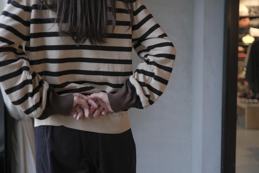 cotton wool border knit - atelier naruse｜Online store｜the an