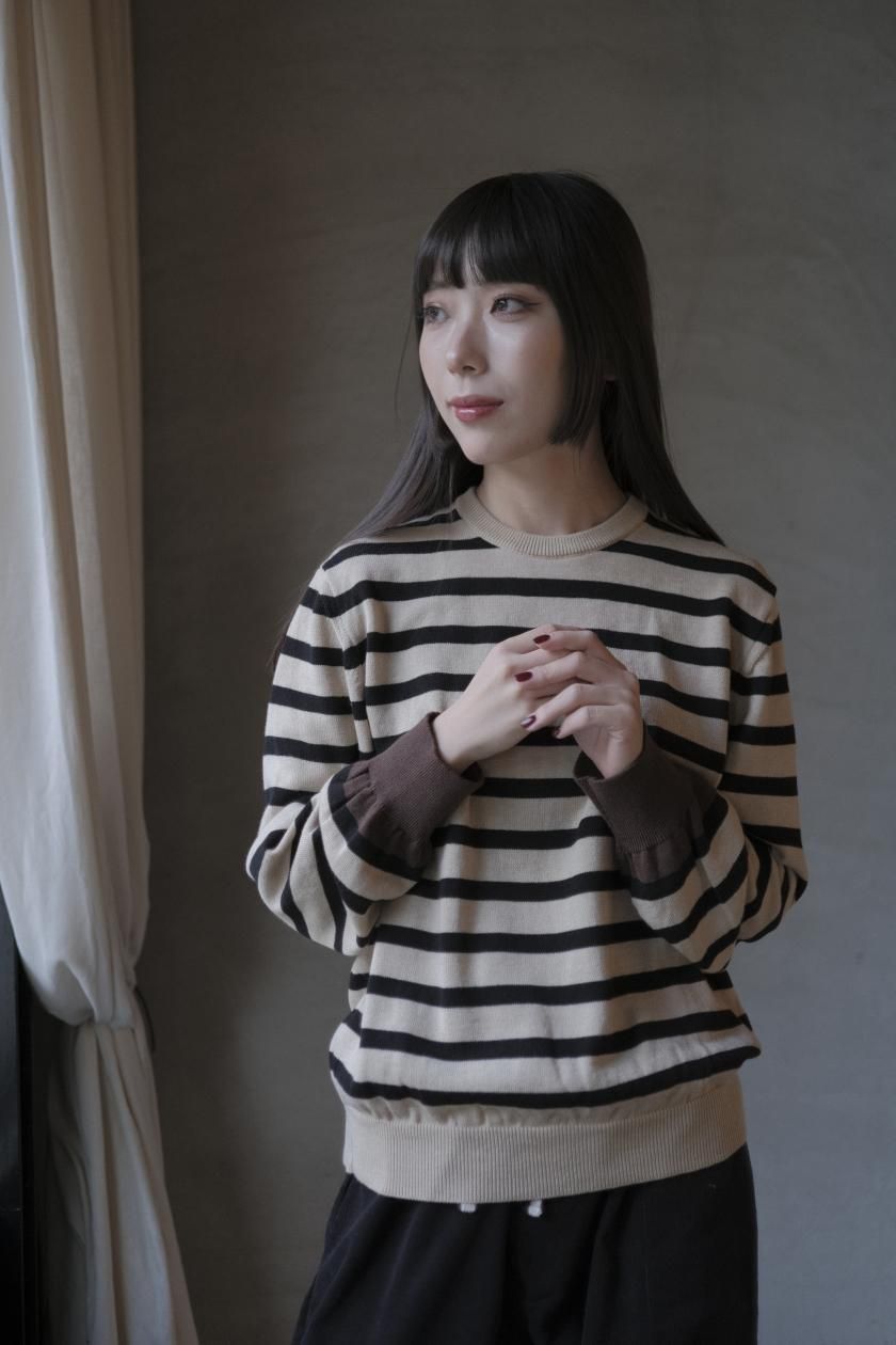 【美品】ateliernaruse アトリエナルセ コットンウールボーダーニット atelier naruse | ボーダーニット - c a b i n e t O N L I N E