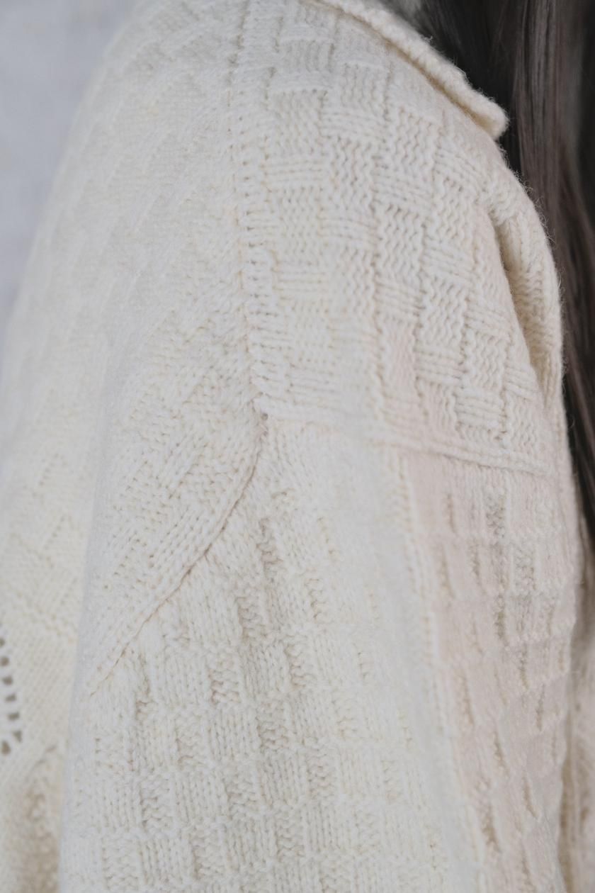 Sankayo cable knit jacket | ASEEDONCLOUD - c a b i n e t