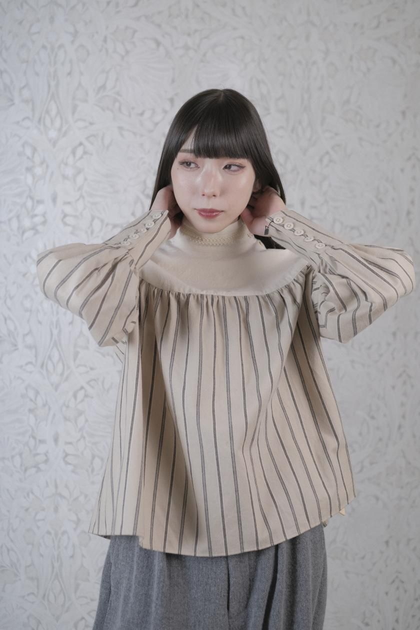 yab-yumブラウス2023ss紫グレー yab-yumブラウス2023ss紫グレー