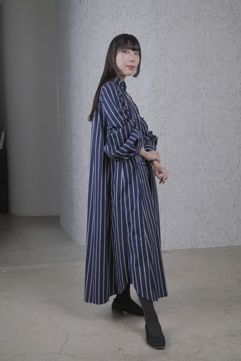 <img class='new_mark_img1' src='https://img.shop-pro.jp/img/new/icons14.gif' style='border:none;display:inline;margin:0px;padding:0px;width:auto;' />SHAKER SHIRT O.P. (NAVY STRIPE)