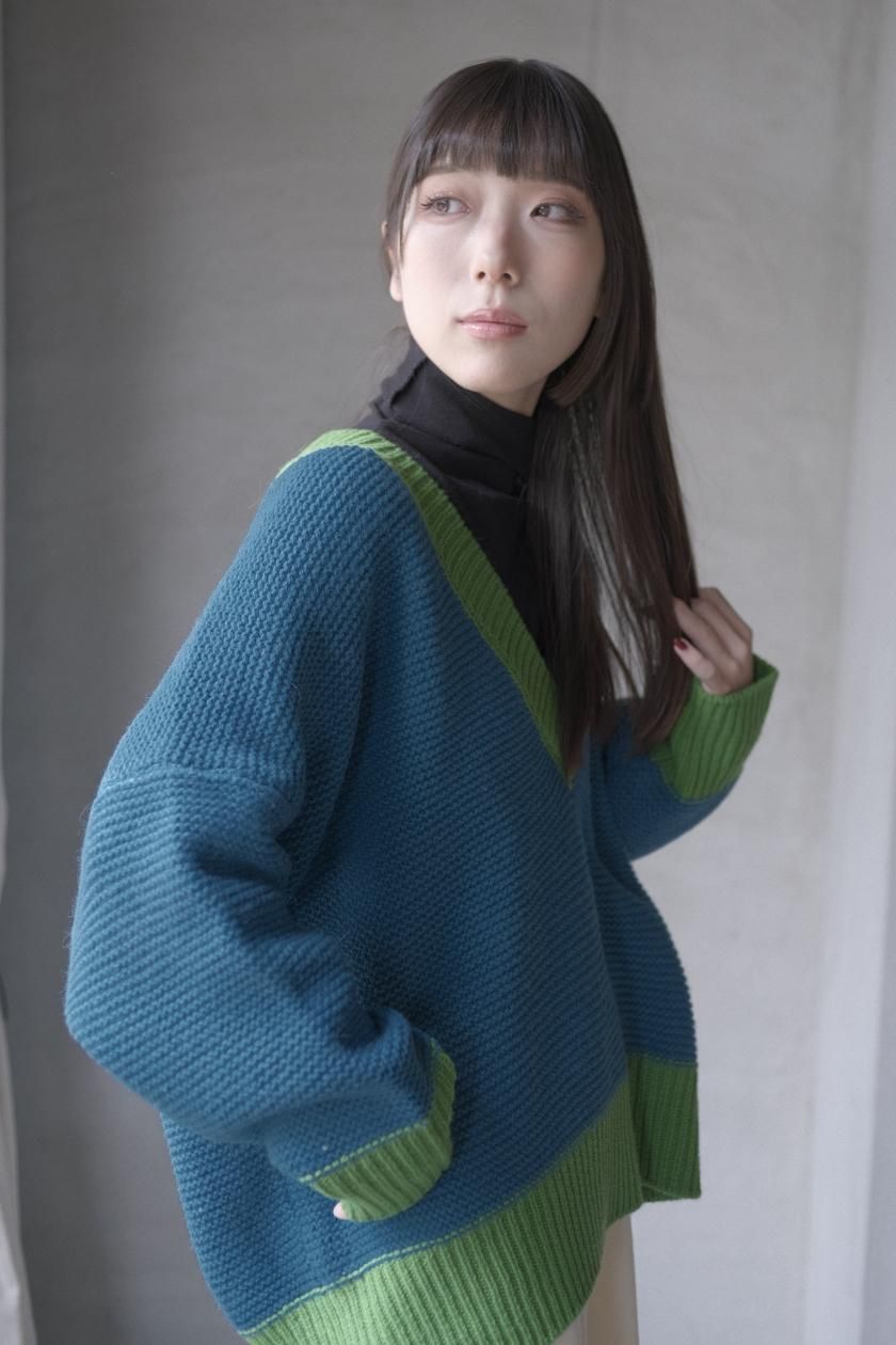 atelier naruse | ウールVネックニット - c a b i n e t