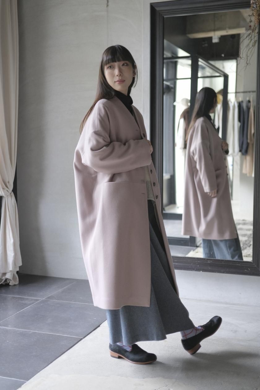 お値下げ…アトリエナルセ　メルトンウールコクーンコート　グレー atelier naruse | メルトンウールコクーンコート - c a b i n e t