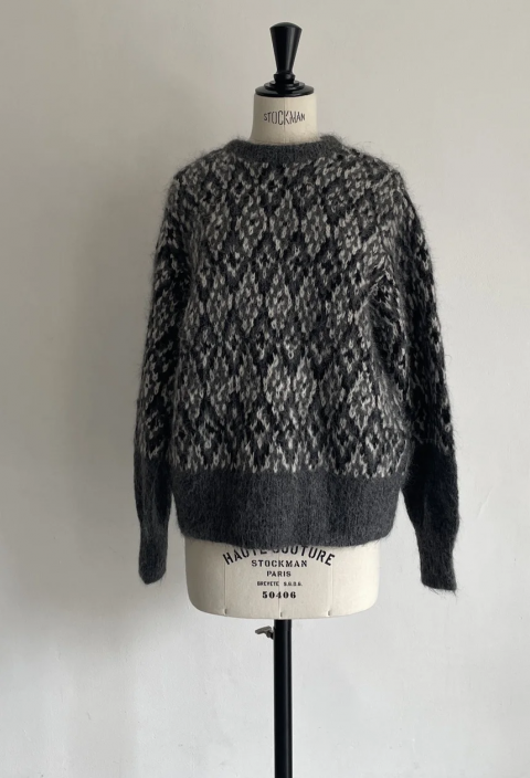 H&#233;riter / surialpaca hand jacquard knit p/o